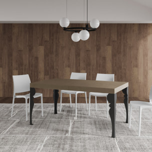 Tavolo allungabile 80x160/244 cm Paxon tortora telaio Antracite