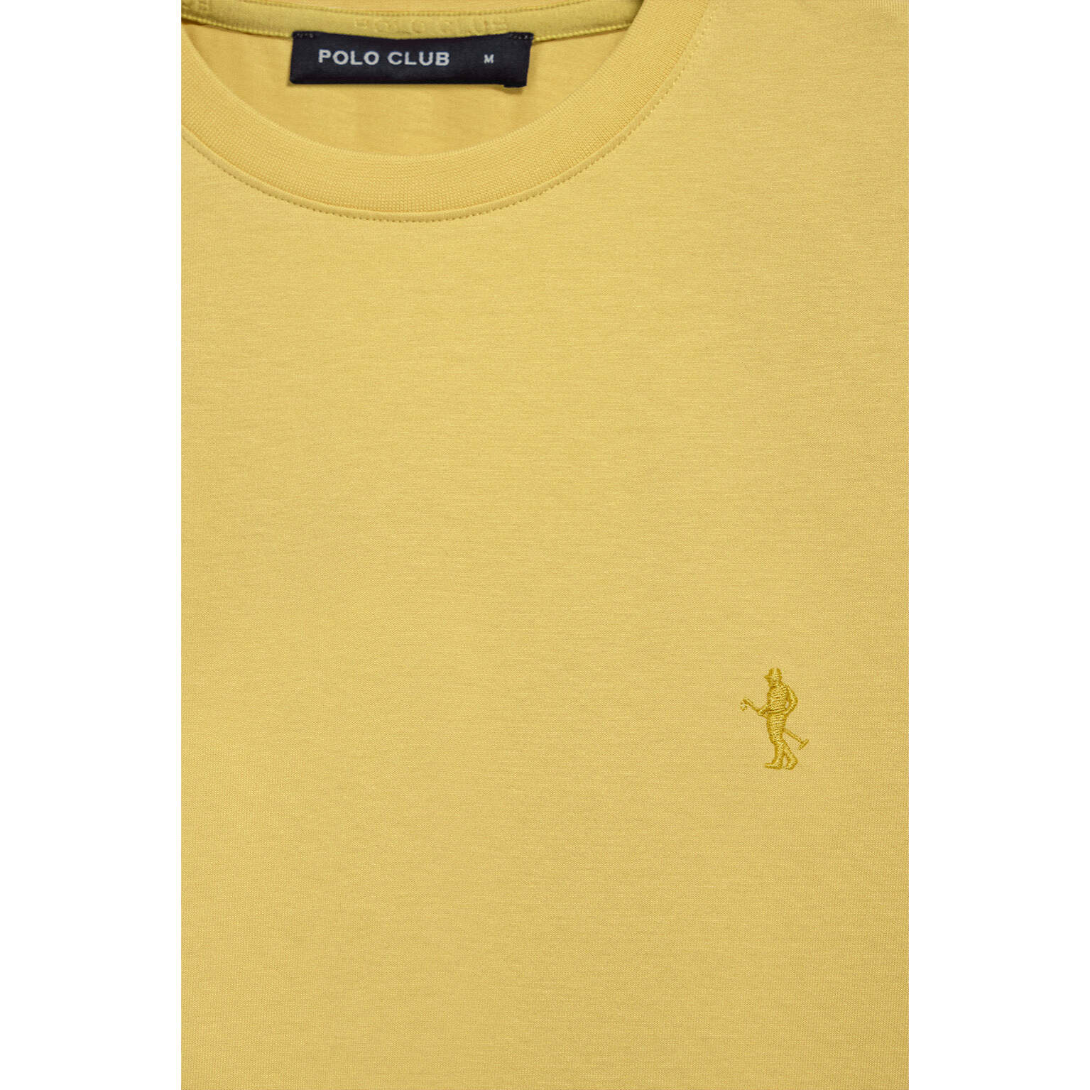 Camiseta amarilla básica de cuello redondo y bordado Rigby Best