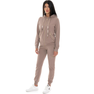 Chándal de invierno para mujer Leone 1947 Chic Tones con capucha y cremallera
