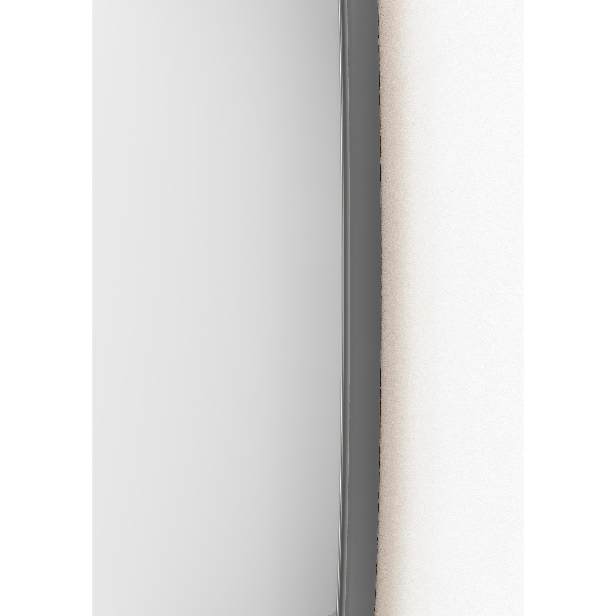 Espejo redondo Lune aglomerado gris ø38cm
