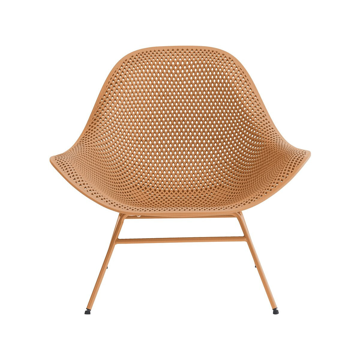 Lot de 2 fauteuils de jardin avec table basse "Soléna" - Orange