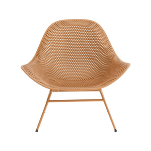 Lot de 2 fauteuils de jardin avec table basse "Soléna" - Orange