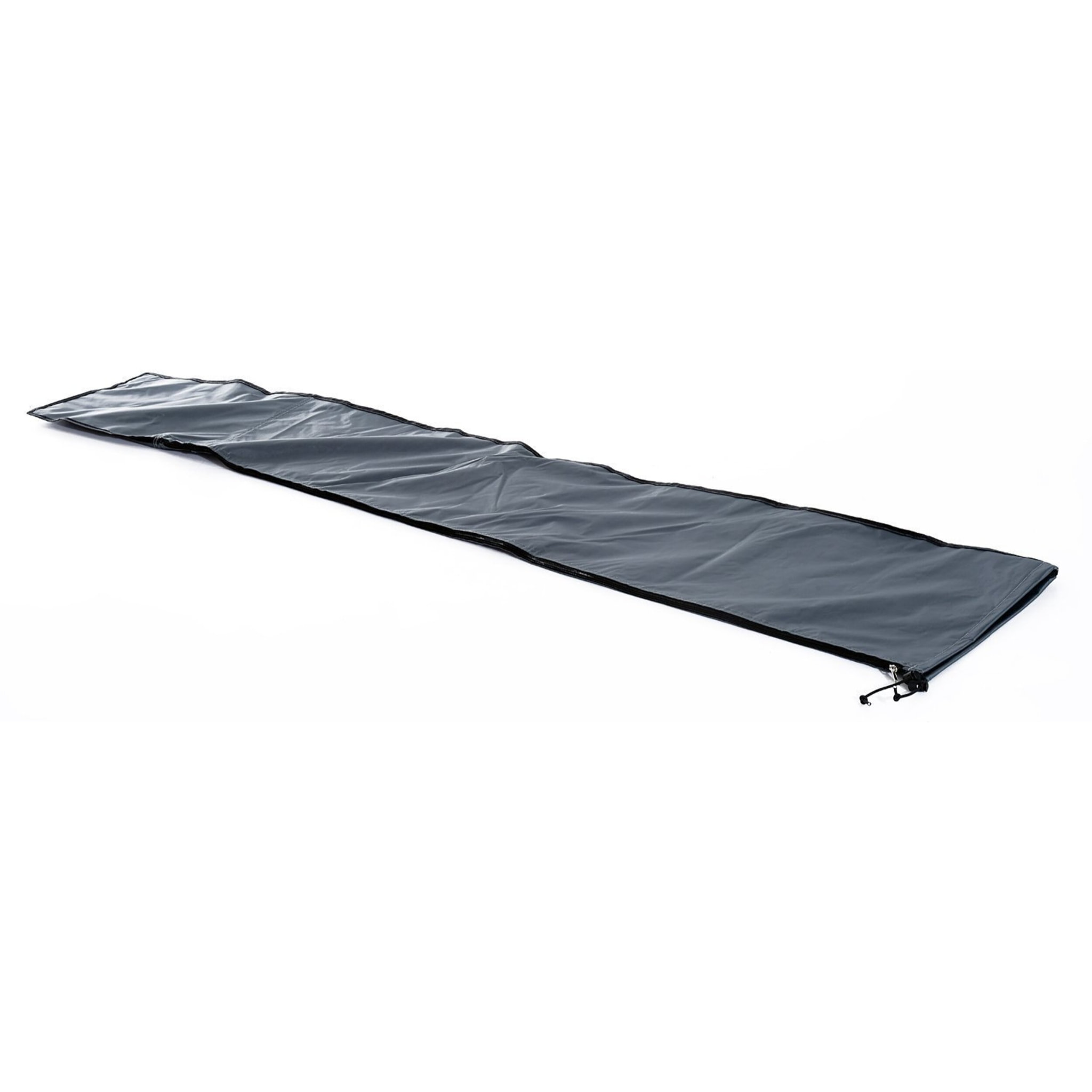 Housse de protection imperméable pour parasol droit avec fermeture éclair et cordon de serrage gris