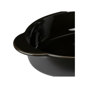 Plat à four oval en grès noir L27cm - MIOU 127