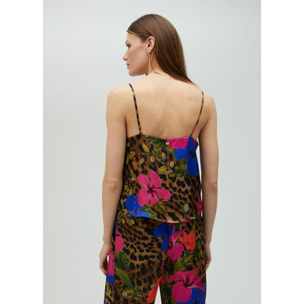 Top stile lingerie con spalline