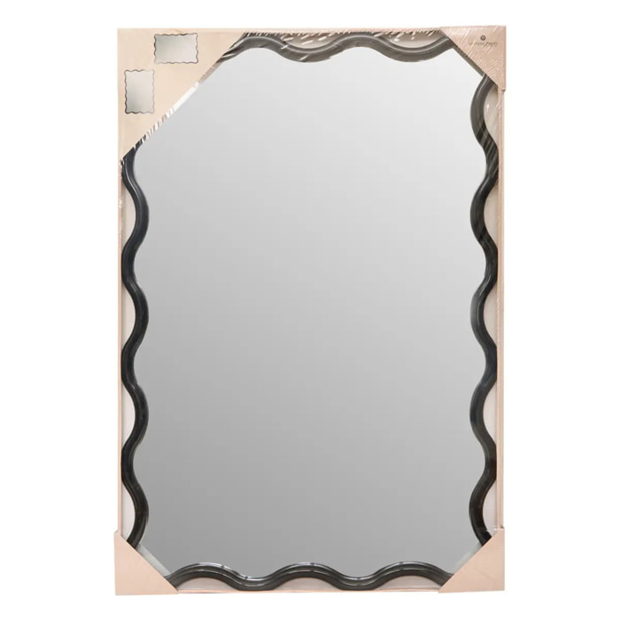 Miroir vague "Judy" noir 89x59cm