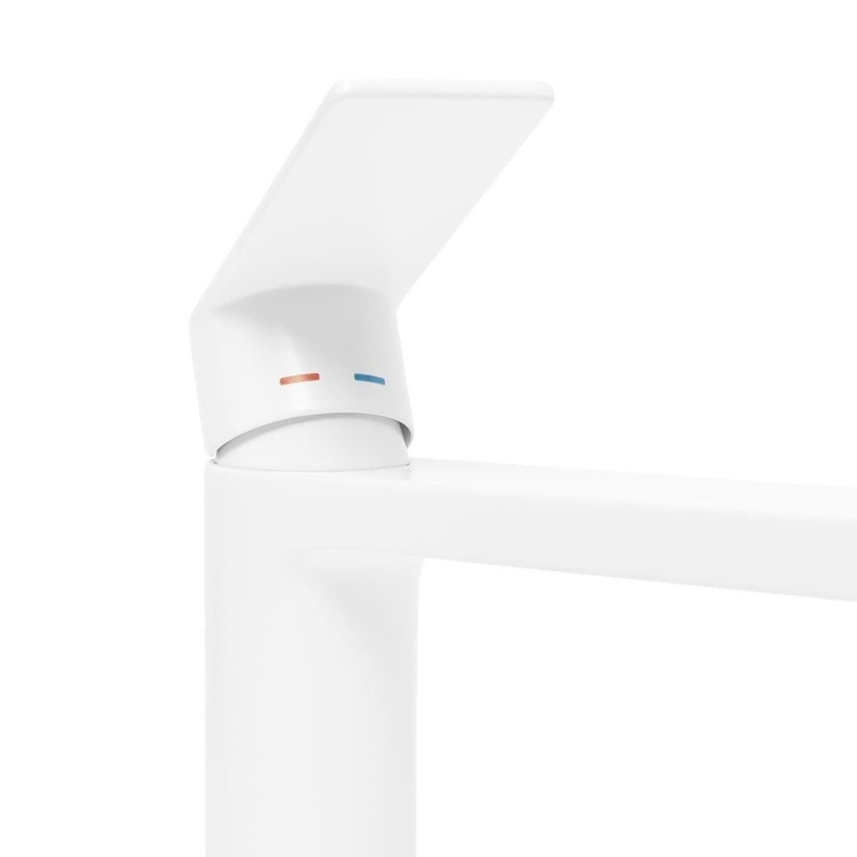 set mitigeur lavabo à levier sans vidage + mitigeur cuisine bec flexible, aérateur Neoperl®, blanc (SATBSD271B)