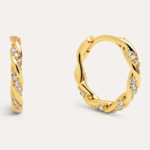 Pendientes Aro Naval Baño Oro