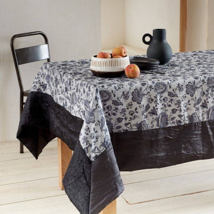 Nappe taffetas froissé INDI gris