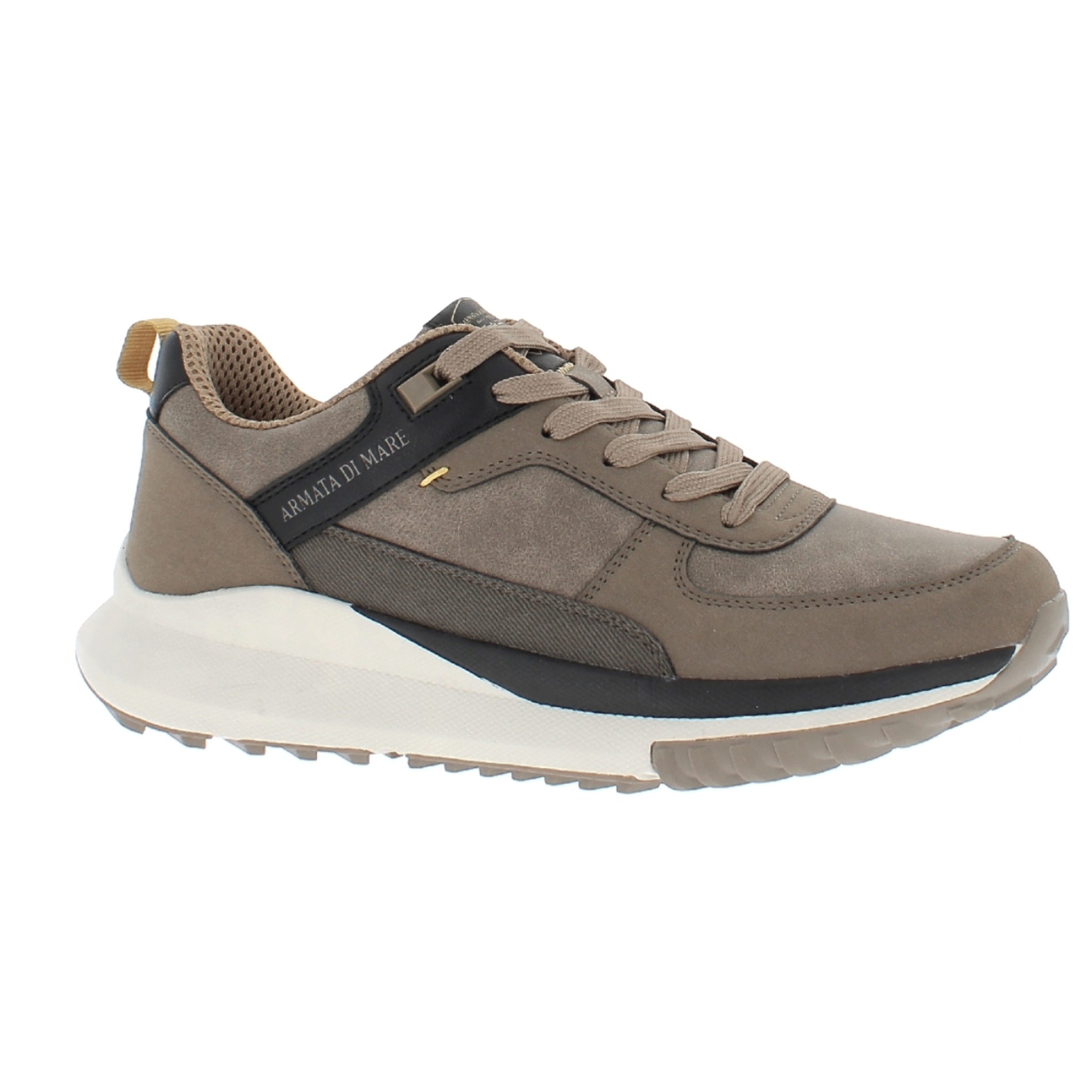 Armata di Mare Scarpe Uomo Sneakers Casual Stringate con Soletta Rimovibile in Memory Foam AMU W24N623 Taupe