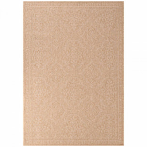 Tapis exterieur kilim oriental, structure robuste, anis