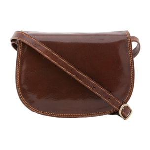Borsa a tracolla da donna - Modello False - Vera pelle - 24.0 x 17.0 x 11.0 cm