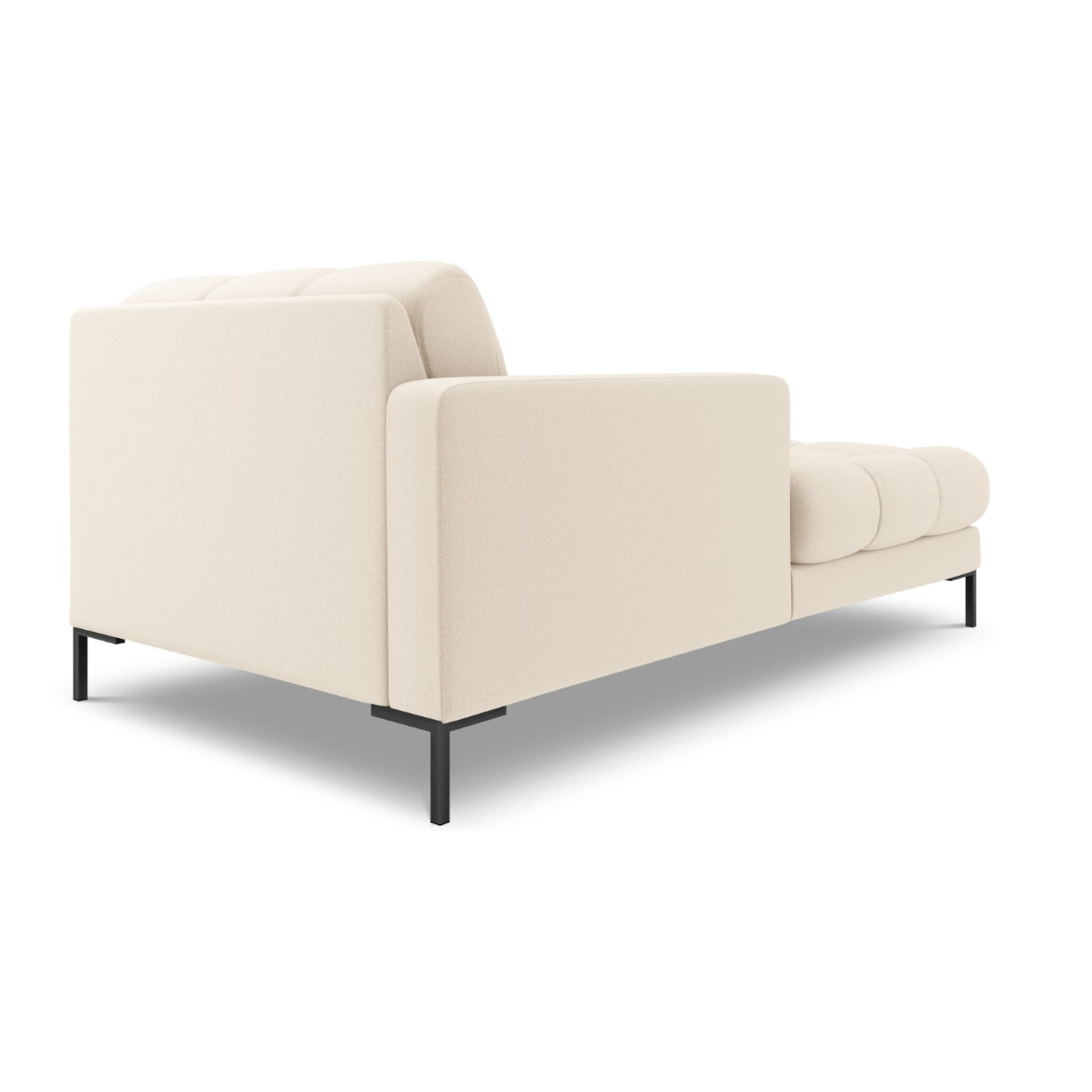 Méridienne gauche "Bali" en tissu structurel beige clair