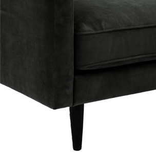 Fauteuil XL "Candice" velours vert kaki