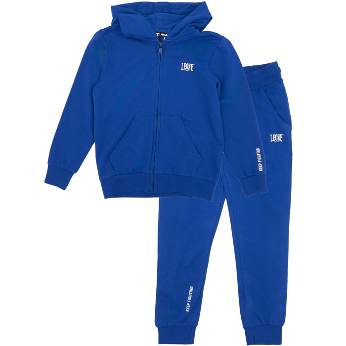 Chándal infantil básico de Leone con capucha y cremallera.