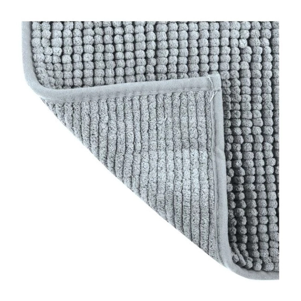 Tapis de bain Microfibre CHENILLE 40X60cm Gris clair MSV