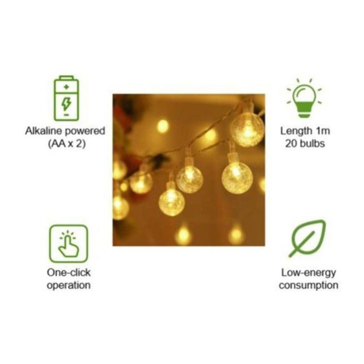 Pile GP x12 AA + x12 AAA + guirlande LED