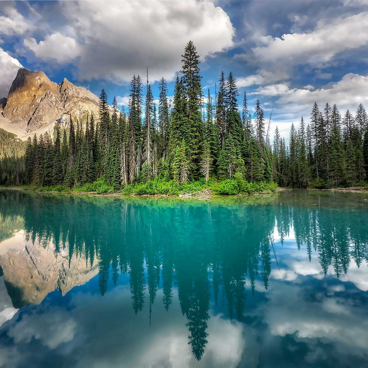 Tableau lac bleu éméraude Toile imprimée