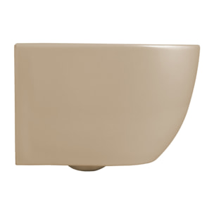 PixL WC suspendu en céramique Tornado Quiet Flush, fixations invisibles + abattant Soft-Close, Moka mat (CEPX010RTORPMOM)