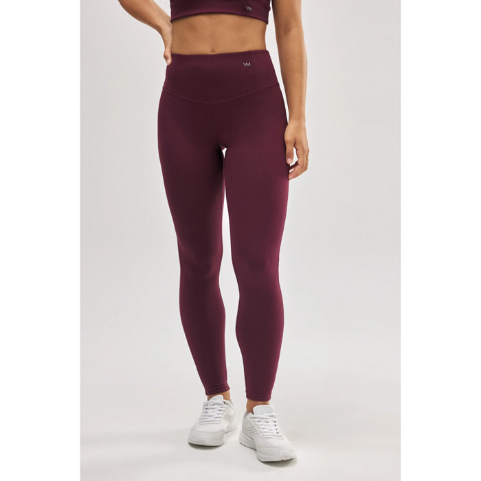 Leggings sportivi effetto push-up bordeaux