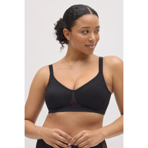 Reggiseno riduttore plumetis nero coppe C e D