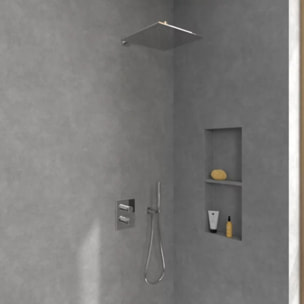 Douche de tête 350 Universal rectangle chromé