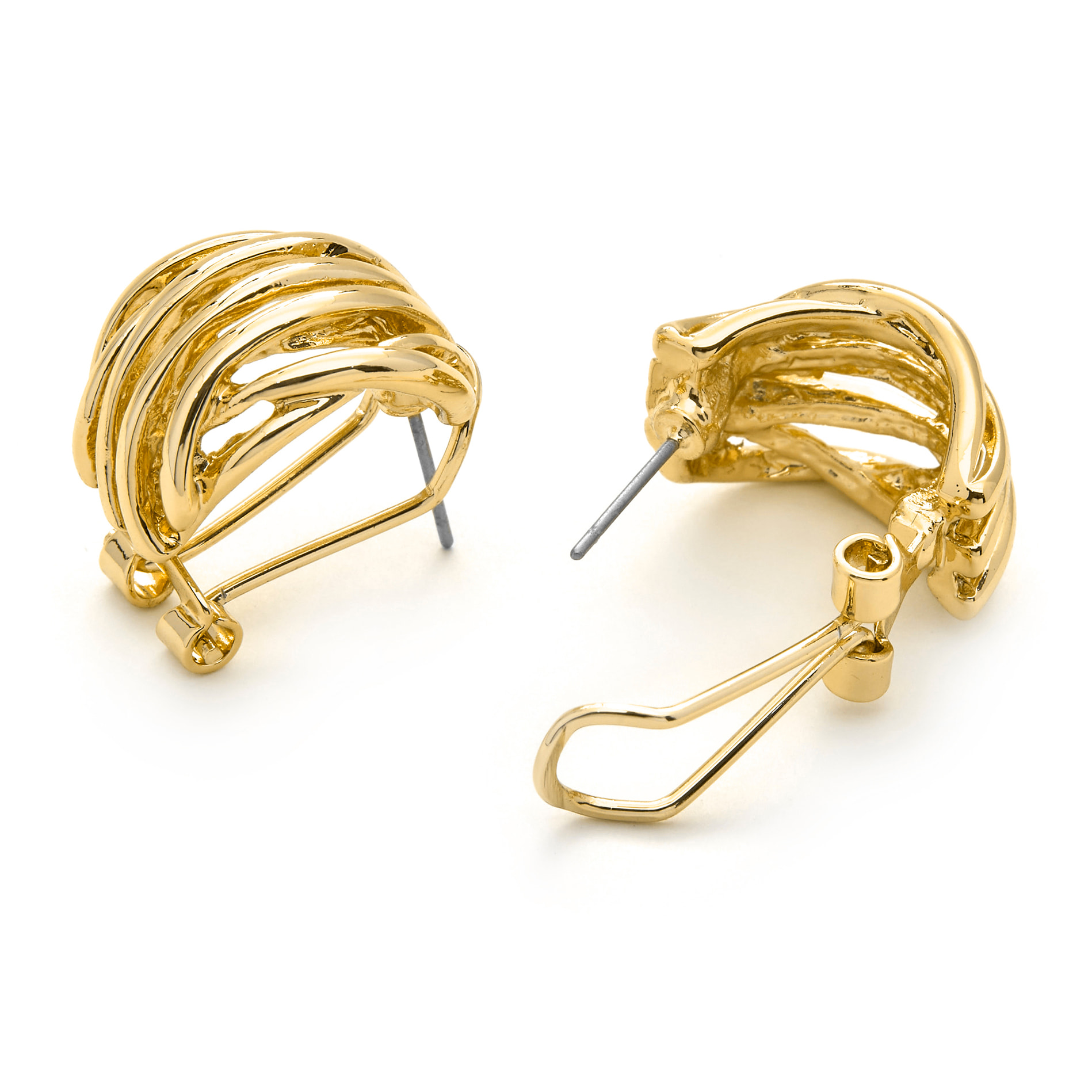 Pendientes acabados en oro amarillo de 18K