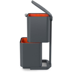 Poubelle tri sélectif JOSEPH JOSEPH Totem Compact 40L Graphite