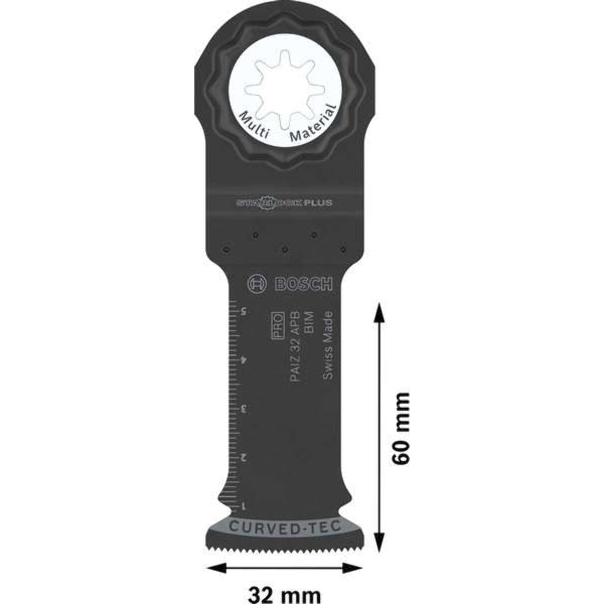 Lame de scie plongeante Starlockplus Pro Bimétal pour Bois / Métal - PAIZ32APB - 32 x 60 mm - BOSCH - 2608669128