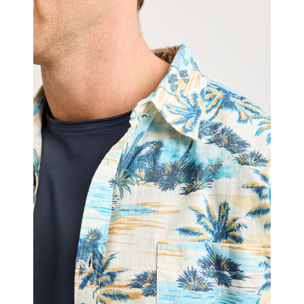 Camisa Manga Corta Azul - Ruspel