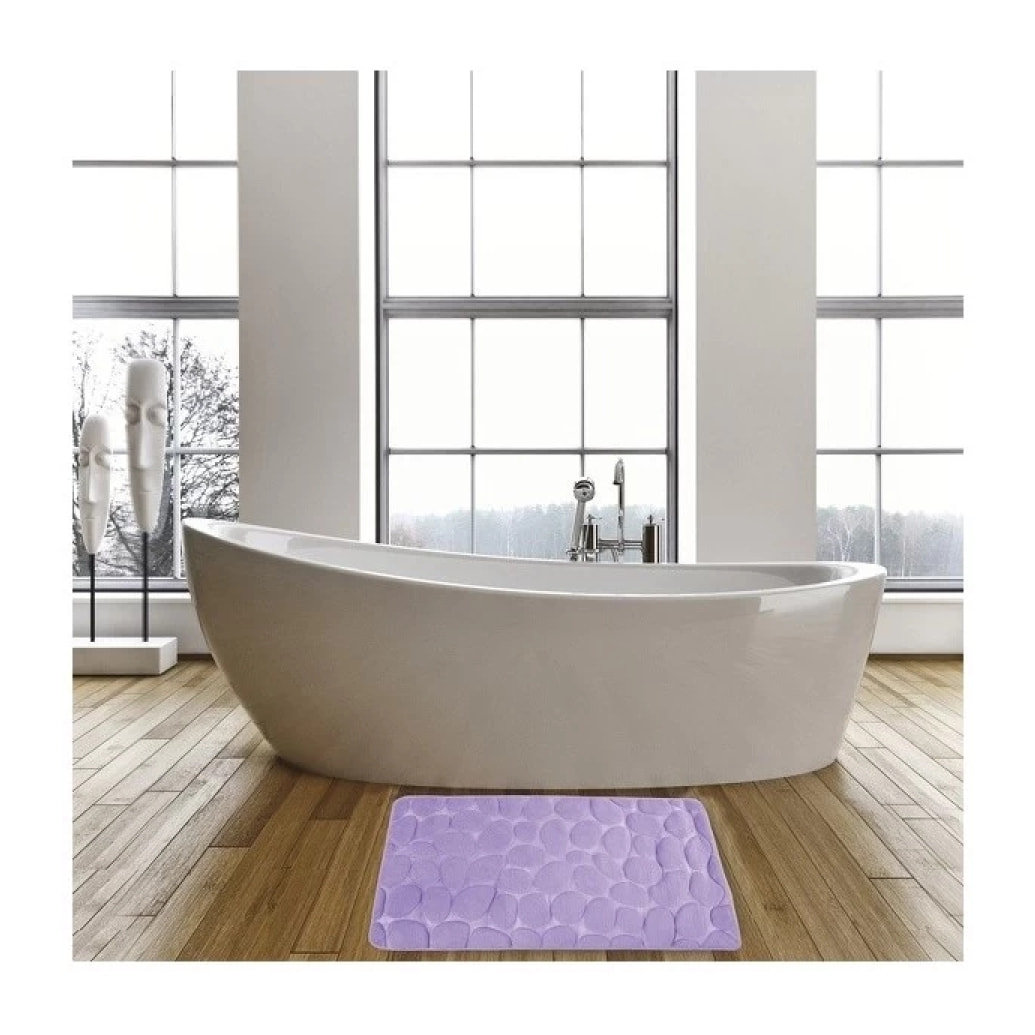 Tapis de bain Microfibre PEBBLE 50x80cm Lavande MSV