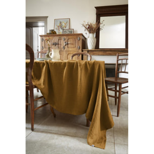 Nappe de table ''Soline'' Lin lavé - Couleur: Soline Caramel