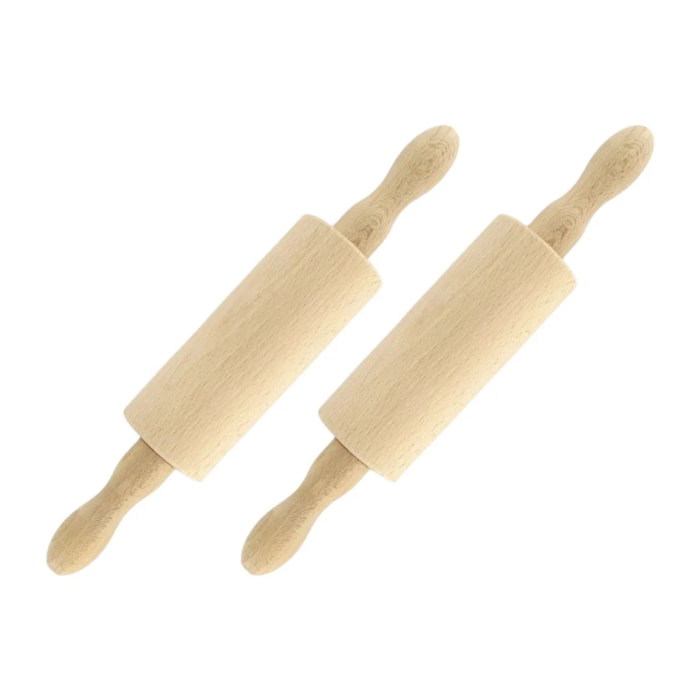 Ensemble de 2 Petits rouleaux à pâtisserie en bois 23,5 cm Fackelmann Wood Edition