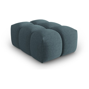 Pouf "Lorella" en tissu structurel bleu clair