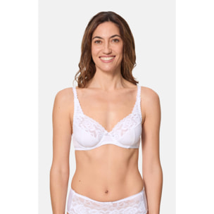 Sujetador con aros de encaje reciclado y microfibra