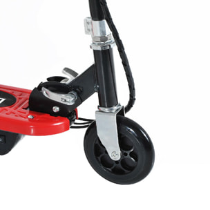 Trottinette Électrique 120 W Pliable pour Enfants de 7 à 12 Ans Hauteur de Guidon et Selle Réglable 10 Km/h Max. 2 Roues en PU Rouge