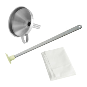 Set pour confiture maison avec entonnoir 10 cm en inox Fackelmann