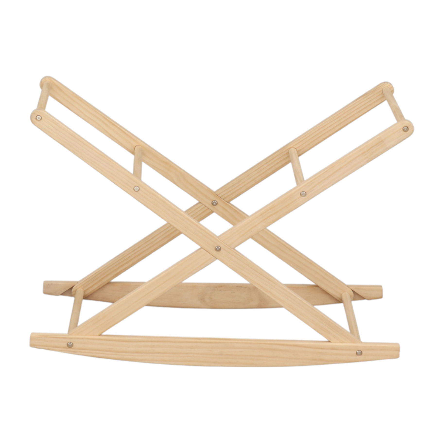 Support pour couffin bébé en bois de pin naturel - basculant ou fixe