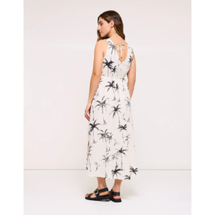 Vestido Estampado Largo Blanco - Blaves