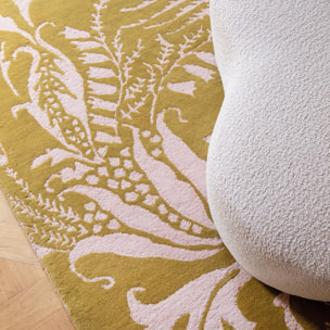 Tapis salon et chambre fait à la main en laine motif floral GUHA