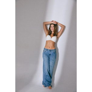 Reggiseno imbottito con ferretto in pizzo avorio, coppe B e C