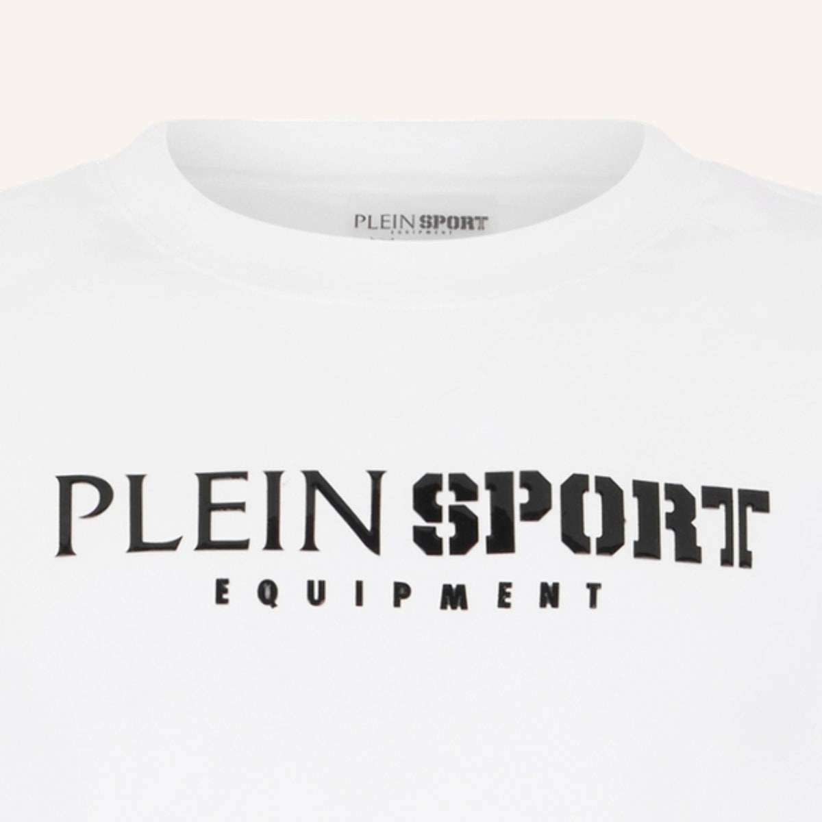 PLEIN SPORT Round Neck T-Shirt Reflective Scratch