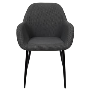 Fauteuil Atome Gris - Lot De 2