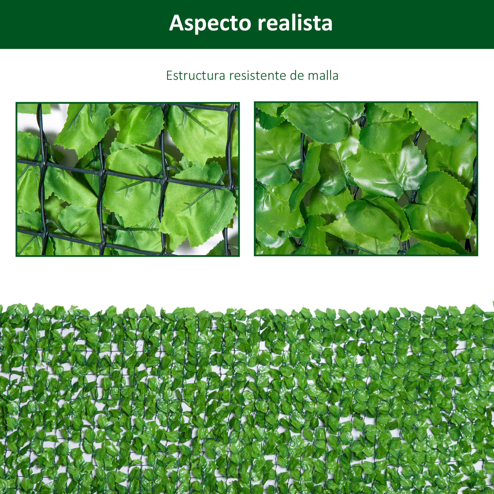 Seto Artificial en Rollo 3x1,5m para Valla Balcón Barandilla Valla de Privacidad