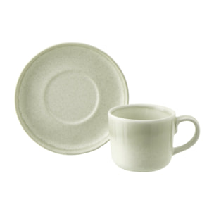 J-Line Tasse + Sous-tasse Luna - céramique - vert clair