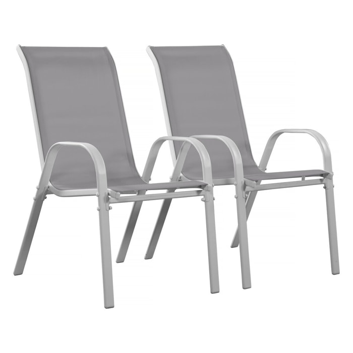 Fauteuil jardin Textilène "Cordoba" - Phoenix - Ecru - Lot de 2