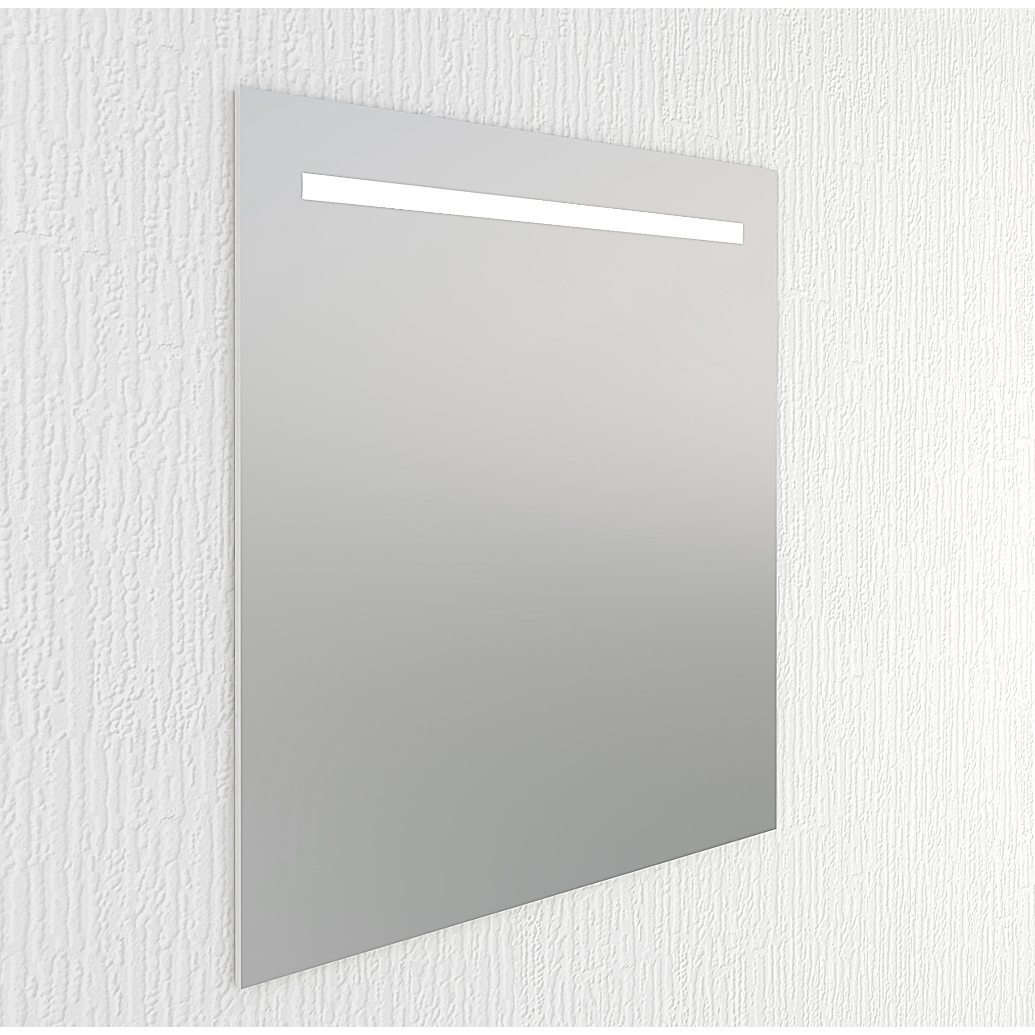 Miroir de salle de bain lumiére led horizontal Alday, 90x80cm