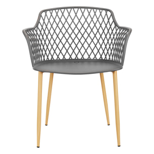 Fauteuil Exterieur Malaga Gris - Lot De 4
