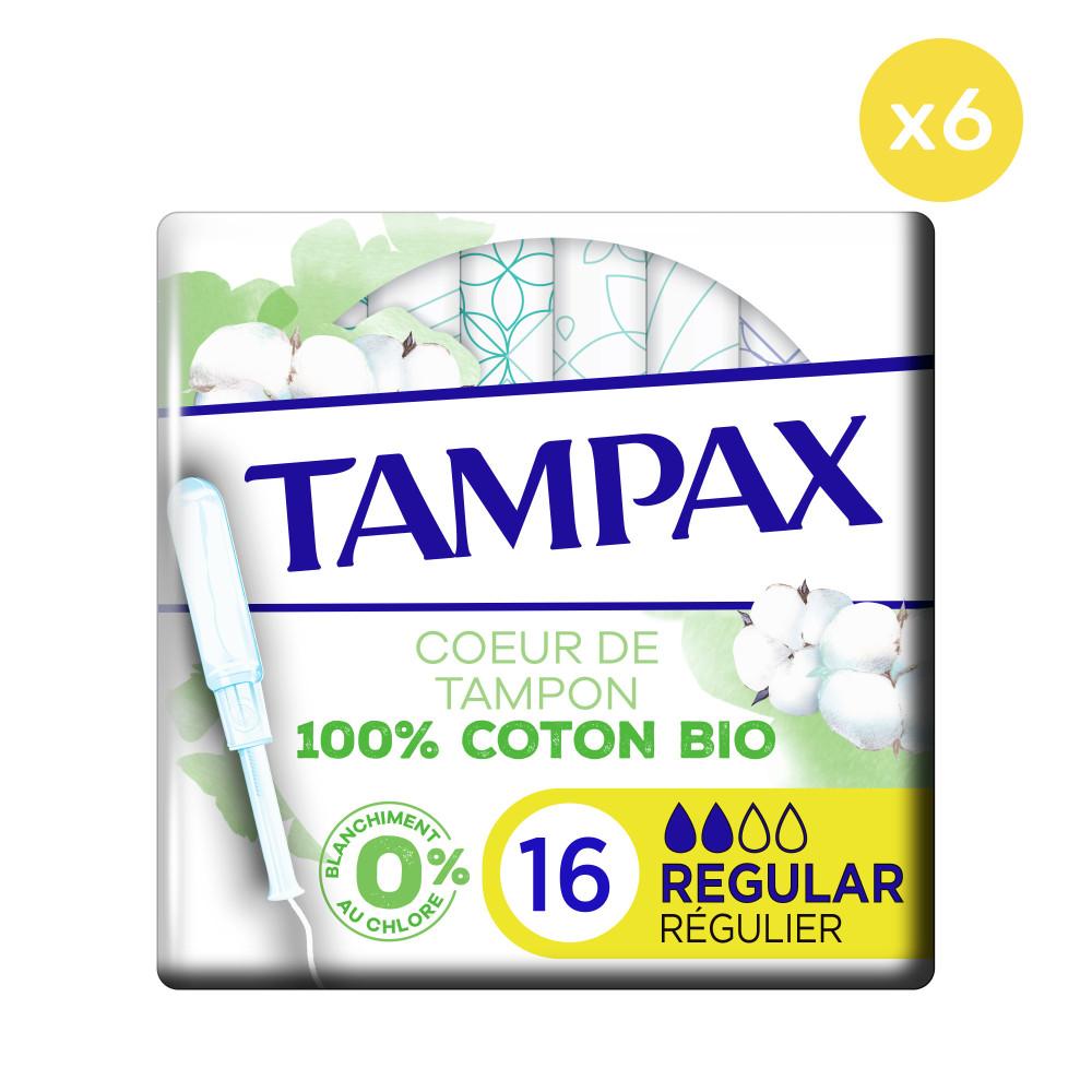 6x16 Tampons Tampax Cotton Protection Régulier