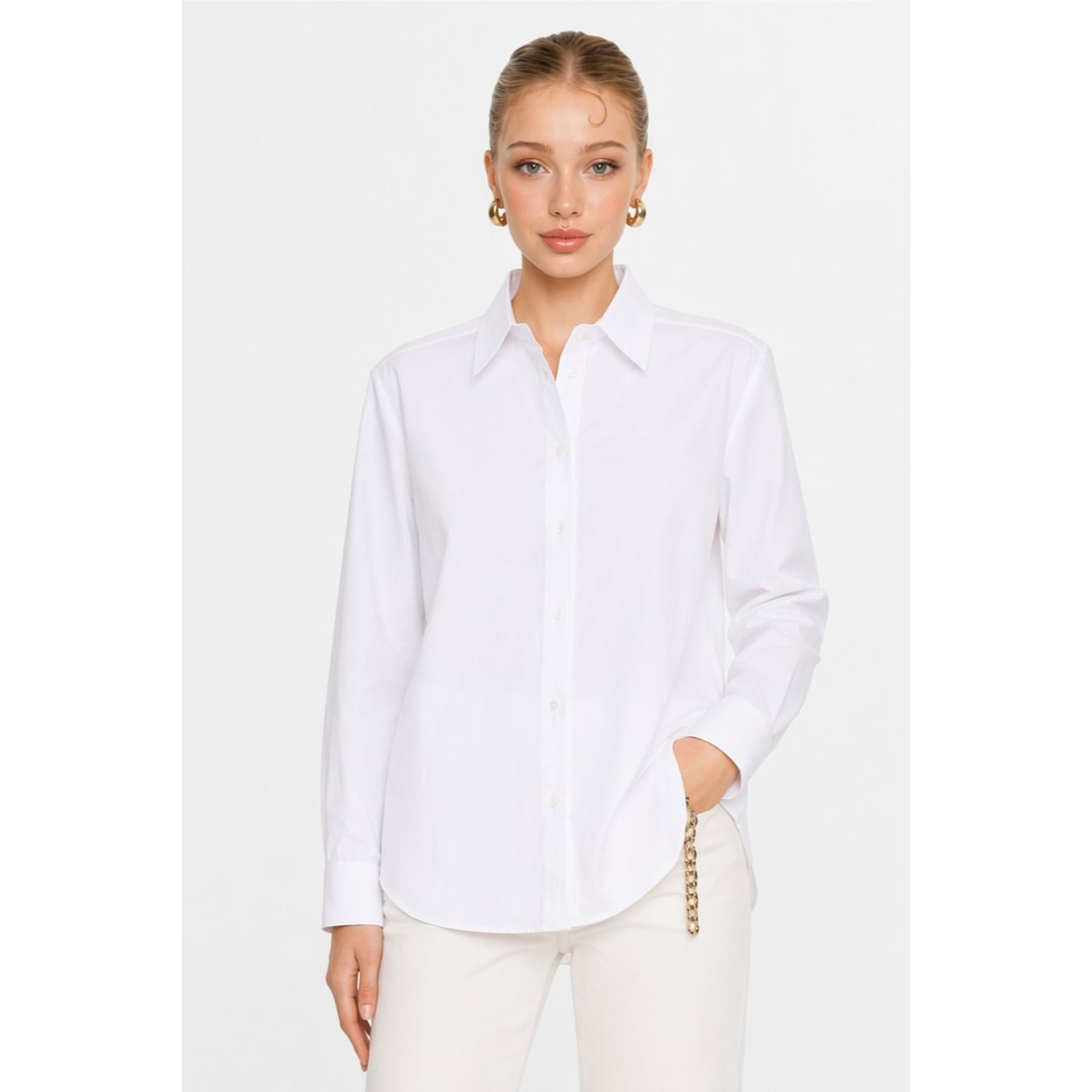 Kocca - Camicia da donna classica a maniche lunghe in cotone Donna
